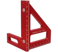ainih Équerre de charpentier - Rapporteur d'angle for le travail du bois, règle triangulaire à onglet en aluminium, règle de mesure multi-angles 3D à 45/90 degrés