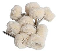 ainih Tête de ponçage abrasive en feutre de laine de 2,5 cm, tige de 2,35/3 mm, fil de coton, mini brosse de polissage
