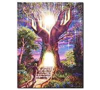 Ainila 5D DIY Diamond Painting Kit Arbre de la Vie Broderie Diamant Complet pour Adultes Enfants Point De Croix Cristal Strass Arts Craft pour Salon Chambre Décoration Murale Square Drill,70x90cm