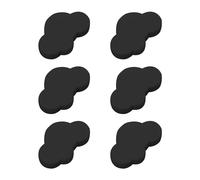 AINIUNIU Lot de 6 Boutons de Tiroir en Caoutchouc Souple en Forme de Dessin Animé, Boutons de Meuble Enfant, Boutons de Tiroir en Forme de Nuage pour Enfants Placards Bibliothèque (Noir)
