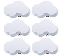 AINIUNIU Lot de 6 Boutons de Tiroir en Forme de Nuage, Boutons de Meuble Enfant, Boutons en Caoutchouc pour Filles Garçons, pour Poignée D'armoire, Tiroirs, Chambre D'enfant (Blanc)