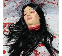 Ainiupi Accessoires de décoration d'Halloween - Tête factice de sorcière, fantôme, tête morte, décoration de fête d'Halloween pour maison hantée, fête d'Halloween, cour, bar
