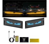 Ainiupi Lot de 2 panneaux lumineux yeux du diable pour voiture, magasin, fête d'Halloween, bar
