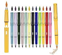 Ainiv 12PCS Crayon Sans Encre, Portable Crayon Infini Crayon Éternel Réutilisable Crayon Sans Encre de Nib Remplaçable avec 12 Coloré Pointes Remplaçables pour L'écriture Dessin de Bureau à Domicile