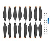 Ainiv 16pcs Hélices pour Dji Mini 3 Pro, Accessoire pour Drone, Vol Silencieux, Hélices Remplaçables pour Drones, Lame D'hélice à Faible Bruit Avec Tournevis Et 24 Vis,(Noir Orange)
