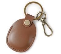 Ainiv 2 Pcs Porte-clés avec Étui de Protection en Cuir Véritable, Porte Clef Rétro pour Carte d'Accès, Housse de Protection Portable pour AirTags Apple sur Clés, Sacs, Bagages et Colliers