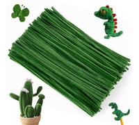 Ainiv 200PCS Tiges de Fils Chenille, Cure-Pipes pour L'artisanat 30 cm Vert | Bâtons Pelucheux, Fournitures Artisanales, Tiges de Chenille pour Le Bricolage, Décoration Créative Faite à La Main