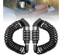 Ainiv 2Pcs Câble de verrouillage pour casque de moto, 150cm Câble Cadenas à Combinaison 4 Chiffres Antivol Velo Code de Casque de Moto, Code de Antivol Poussette Anti Vol Scooter Casque Moto(Noir)