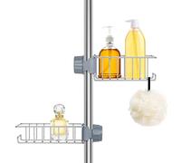 Ainiv 2PCS Étagère Douche Sans Percage, Étagère Salle de Bain Inoxydable | Support de Gel Douche Antirouille sans Perçage pour Barre/Rail 18-25mm, Accessoire de rangement Cuisine