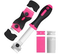 Ainiv 2PCS Grattoir Plaque Vitrocéramique avec 40 Lames de Rechange, Rose