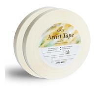 Ainiv 2pcs Ruban de Masquage pour Papier Aquarelle, 1,27 cm de Large, 61 m de Long, Adhérence Moyenne, Blanc, pour l'Aquarelle, le Dessin Technique, l'Encadrement de Toiles et le Masquage de Peinture