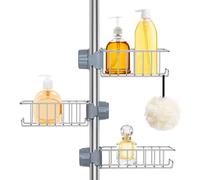 Ainiv 3PCS Étagère Douche Sans Percage, Étagère Salle de Bain Inoxydable | Support de Gel Douche Antirouille sans Perçage pour Barre/Rail 18-25mm, Accessoire de rangement Cuisine