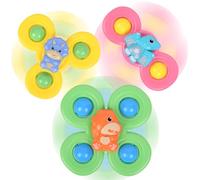 Ainiv 3PCS Jouet de Bain pour Bebe, Spinner Bebe Ventouse, Jouet Ventouse Bebe, Jouets Ventouse Spinner, Rotatives Jouets Cadeau pour Tout-Petit, Enfants, Filles, Garçons