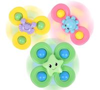 Ainiv 3PCS Jouet de Bain pour Bebe, Spinner Bebe Ventouse, Jouet Ventouse Bebe, Jouets Ventouse Spinner, Rotatives Jouets Cadeau pour Tout-Petit, Enfants, Filles, Garçons