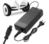 Ainiv 42V 2A Chargeur Trottinette Electrique, Adaptateur Secteur Universel 3 Broches 8 mm, Port CC, 36V Lithium Chargeur de Batterie pour Hoverboard, Scooter Electrique, Monocycle, Vélo Électrique