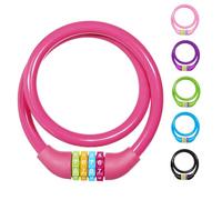 Ainiv Antivol portable à 4 chiffres avec mot de passe - 65 cm - Combinaisons réinitialisables pour vélo, moto, scooter, skateboard, portail, clôture (rose)