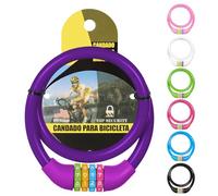 Ainiv Antivol Vélo, 65cm Cadenas de Velo, Câble Antivol avec 4 Chiffres Intelligente Code, Antivol Code pour Vélo, Scooter, Motos, VTT - Violet