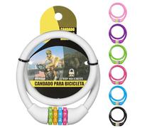 Ainiv Antivol Vélo, 65cm Cadenas de Velo, Câble Antivol avec 4 Chiffres Intelligente Code, Antivol Code pour Vélo, Scooter, Motos, VTT - Blanc