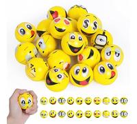 Ainiv Balles Anti-Stress de Visage Drôles, 20PCS 4.5cm Boule Anti Stress, PU Souple Balle Anti Stress pour Soulager l'anxiété -Balle de Pratique de Golf -Fête Cadeau