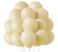 Ainiv Ballons Blanc Sable, 60 Pièces 12 Pouces Anniversaire Ballons en Latex, Ballons de Fête pour Mariage, Se Réunir, Cérémonie, Diplôme, Noël, Soirée célibataires, Pâques, Saint-Valentin Décorations