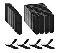 Ainiv Bandes de Suspension pour Photos, 32 Paires(64 Bandes), Accroche Tableau sans Percer, Fixation Murale Bandes de Suspension pour Cardres, Posters et Décoration Sans Dommage (Moyen/Noir)