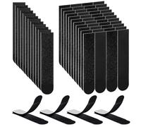 Ainiv Bandes de Suspension pour Photos, 32 Paires(64 Bandes), Accroche Tableau sans Percer, Fixation Murale Bandes de Suspension pour Cardres, Posters et Décoration Sans Dommage (Grand/Noir)