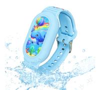 Ainiv Bracelet pour Samsung Galaxy SmartTag 2, Support de Bracelet de Dessin Animé en Silicone Étanche Compatible avec Samsung Smart Tag 2, pour Enfants, Personnes Âgées (Bleu)