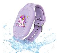 Ainiv Bracelet pour Samsung Galaxy SmartTag 2, Support de Bracelet de Dessin Animé en Silicone Étanche Compatible avec Samsung Smart Tag 2, pour Enfants, Personnes Âgées (Violet)