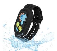Ainiv Bracelet pour Samsung Galaxy SmartTag 2, Support de Bracelet de Dessin Animé en Silicone Étanche Compatible avec Samsung Smart Tag 2, pour Enfants, Personnes Âgées (Noir)
