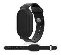 Ainiv Bracelet pour Samsung Galaxy SmartTag 2, Support de Bracelet en Silicone Étanche, Conception de Couverture Complète, Compatible avec Samsung Smart Tag 2, pour Enfants, Personnes Âgées (Noir)