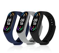 Ainiv Bracelet pour Xiaomi Mi Band 4/ Xiaomi Mi Band 3, 【3 unités】 Bracelet de Montre, Silicone Souple Respirants Réglables Brassard de Remplacement pour Accessoires Xiaomi