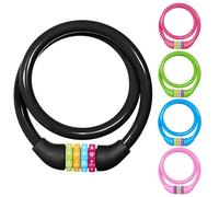 Ainiv Cadenas Velo, 65cm Verrouillage à Vélo Antivol, Câble Antivol avec 4 Chiffres Intelligente Code, Antivol Code pour Vélo Scooter Motos VTT - Noir