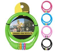 Ainiv Cadenas Velo, 65cm Verrouillage à Vélo Antivol, Câble Antivol avec 4 Chiffres Intelligente Code, Antivol Code pour Vélo Scooter Motos VTT - Vert