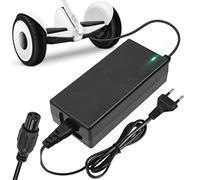 Ainiv Chargeur Trotinette Électrique, 42V 2A DC 8mm Universel Chargeur de Batterie Adaptateur Secteur 3 Broches avec Indicateur LED pour Hoverboard, Draisienne Electrique, Vélo Électrique,Prise EU
