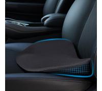 Ainiv Coussin de Siège de Voiture en Mousse à Mémoire, Coussin Voiture Conducteur, Coussin Coccyx Correcteur D'assise, pour Chaise, Bureau, Fauteuil, Noir