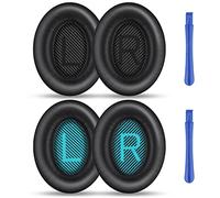 Ainiv Coussinets pour Bose, 2Paires Oreillette de Remplacement, Noir/Bleu | Compatible avec Bose QuietComfort 15 QC15 QC2 QC25 QC35 QC35II AE2 AE2i AE2w SoundTrure SoundLink Casque Circum-Aural