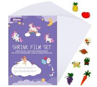 Ainiv Feuille Plastique Fou, 20 Feuilles de Plastique Thermorétractable pour Les Bricolages(29 * 20cm)