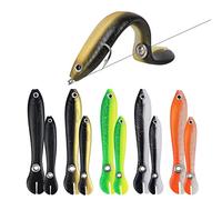 Ainiv Lot de 10 leurres de pêche bioniques souples (5 grands + 5 petits) - Accessoire de pêche créatif et réaliste - Convient pour les amateurs de pêche en plein air