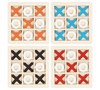 Ainiv Lot de 12 Jeux de Morpion en Bois, Mini Tic Tac Toe