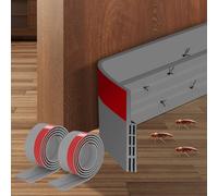 Ainiv Lot de 2 butées de porte - 5,1 x 99,1 cm (l x L) - Joint de porte insonorisé - Adhésif sous porte - Pour portes extérieures et intérieures - Isolation de la poussière et du bruit - Coupe-vent -