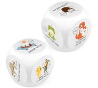 Ainiv Lot de 2 Cubes Anti-Stress avec 6 Actions Amusantes pour Soulager Le Stress, Jouet Anti-Stress en Mousse PU, Cadeau pour Collègues de Bureau, Étudiants, Amis - Motif Animal
