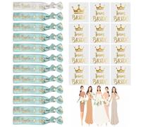Ainiv Lot de 24 Accessoires pour Enterrement de Vie de Jeune Fille, 11 Écharpes Bleues avec 1 Écharpe Blanche, 12 Tatouages de Mariée, Kit Accessoire EVJF