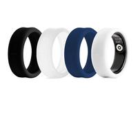 Ainiv Lot de 4 Smart Ring Protector Compatible avec Oura Ring Gen 4, Oura Ring Gen 3, Ultrahuman Ring Air, Anti-Chute Coque de Protection en Silicone Élastique (S pour 5/6/7/8/9)