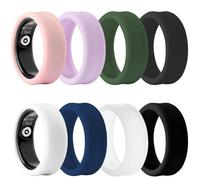 Ainiv Lot de 8 Smart Ring Protector Compatible avec Oura Ring Gen 4, Oura Ring Gen 3, Ultrahuman Ring Air, Anti-Chute Coque de Protection en Silicone Élastique (M pour 10/11/12/13)