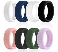 Ainiv Lot de 8 Smart Ring Protector Compatible avec Oura Ring Gen 4, Oura Ring Gen 3, Ultrahuman Ring Air, Anti-Chute Coque de Protection en Silicone Élastique (S pour 5/6/7/8/9)