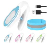 Ainiv Lumières de Course à Pince Magnétique Rechargeable, avec Bandes Réfléchissantes, Lampe de Nuit pour Infirmières, 3 Modes D'éclairage, pour Jogging, Course de Nuit, Promenade de Chien- Bleu