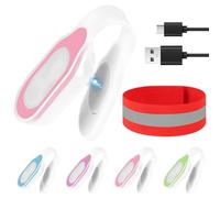 Ainiv Lumières de Course à Pince Magnétique Rechargeable, avec Bandes Réfléchissantes, Lampe de Nuit pour Infirmières, 3 Modes D'éclairage, pour Jogging, Course de Nuit, Promenade de Chien- Rouge