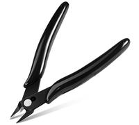 Ainiv Petite Pince Coupante, Coupantes de Côté, Noir | Pinces Coupantes Latérales Precision, Outillage Electricien Cutter Affleurant pour Fils Durs, Mous et Extrêmement Fins