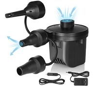Ainiv Pompe Électrique,Pompe à Air Gonfleur/Degonfleur avec 3 Buses,Gonfleur de Pompes électriques Maison pour Matelas,Camping Coussin,lit à Eau,Bateau,Anneau de Natation 110V AC/DC12V Voiture