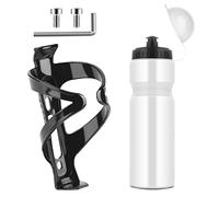 Ainiv Porte Bidon de Vélo avec Gourde Vélo 750ML, Blanc | Bidon de Sport de Haute Qualité sans BPA Convient Aux Vélo / VTT / Vélo de Route,Porte Gourde Indispensable pour Rouler